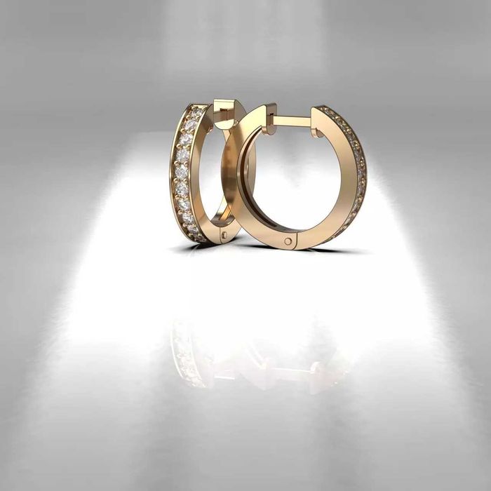 обеци халки от 14К злато с Диаманти