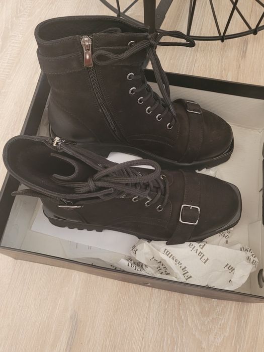 Ghete bocanci flavia passini piele negre noi 39