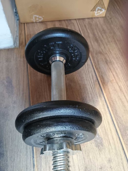 Лежанка за коремни преси 140кг Топка 5кг Гира Винил 2Х5кг Дъмбел 10кг