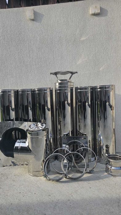 kit complet coș de fum din inox