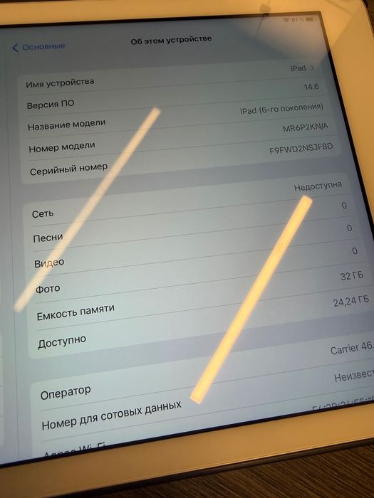 Ipad 6 поколение 32GB + SIM