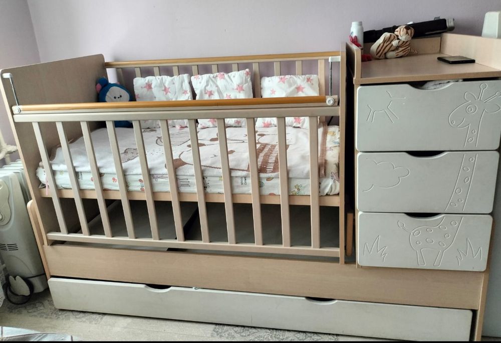 Детская кровать жирафик