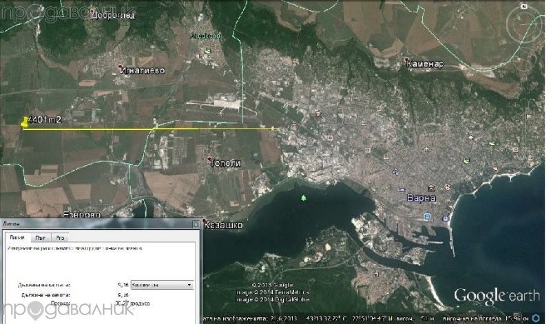 Продава се Парцел в с. Слънчево, Област Варна - 4400 кв.м за 14 €/кв.м - Снимка #4