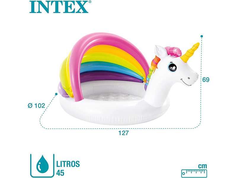 НОВИ! Детски басейн Еднорог Intex 127x102x69см