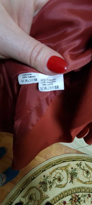 costum taior cu pantalon, caramiziu,XL