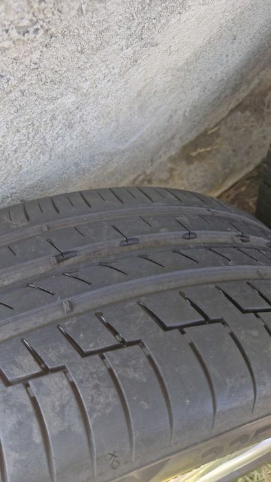 set 4 roți jante originale Audi cu cauciucuri 225 50 17 continental