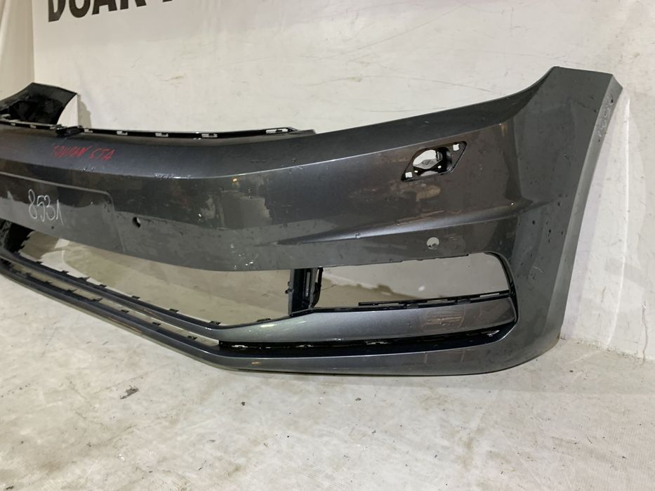 Bara fata VW Touran, 2015, 2016, 2017, 2018, 2019, cod origine OE 5TA807221A-L, cu gauri pentru spalatori faruri si senzori de parcare (4).