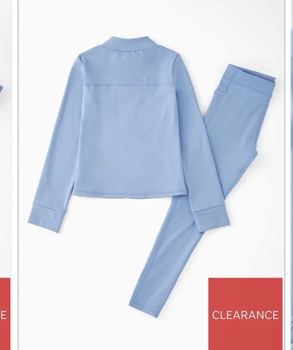 Дамски спортен комплект – горнище с цип + клин