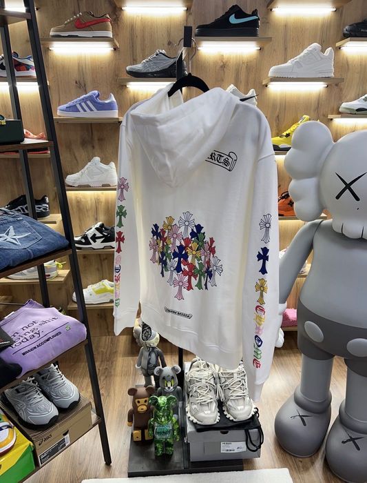 Суичър с цип Chrome Hearts  Multi Colour White