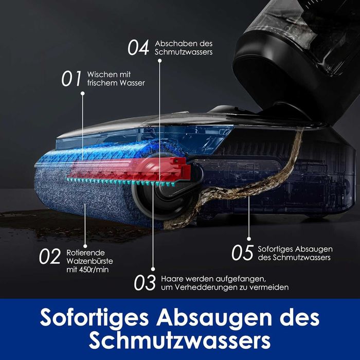 Tineco Floor ONE S7 Stretch Ултра мокро-сухо прахосмукачка, 180°