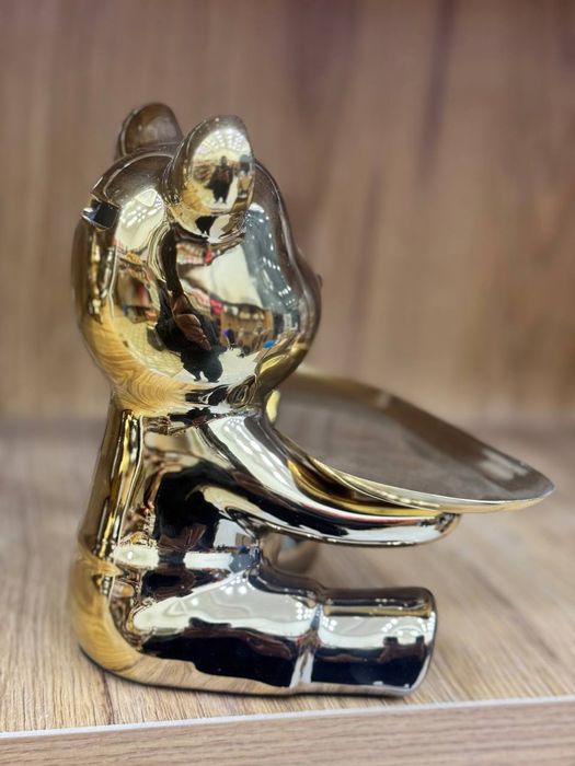 Статуэтка интерьерная копилка медведь с подносом