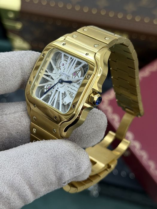 Cartier Santos Skeleton Gold 18k