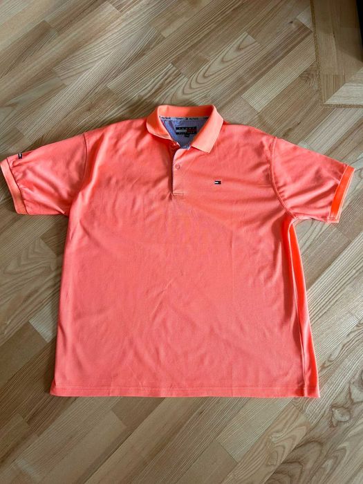 Tommy Hilfiger Polo Original Bumbac Coral/Neon – Mărimea XXXL