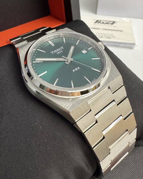Tissot PRX Quartz 40mm Green Dial - nou, cu etichetă