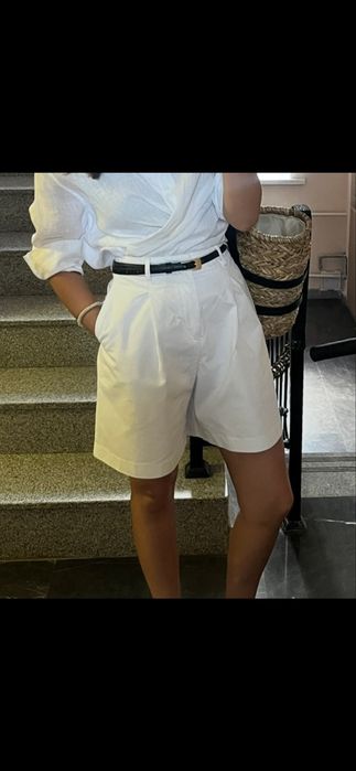 Белые хлопковые шорты