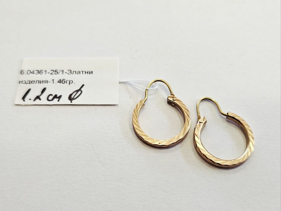 Златни обеци 1.46гр 04361-25