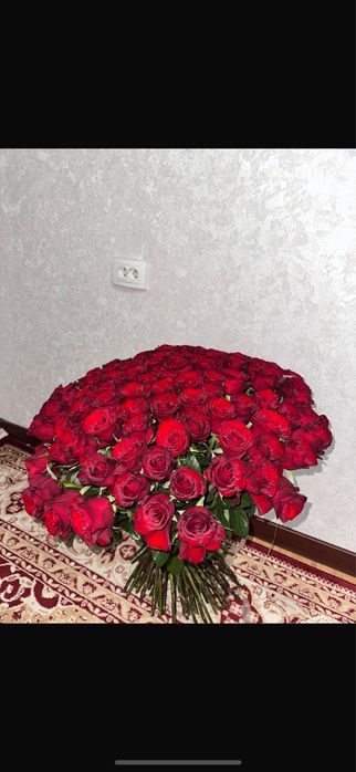 Букет роза красные свежие высокие