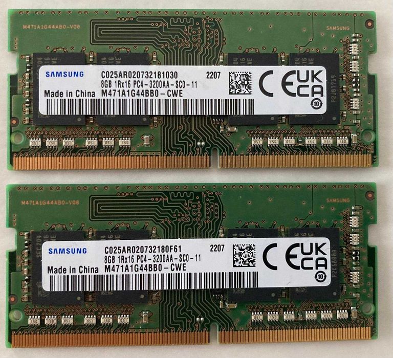Memorie ram pt laptop de la Samsung 2 x 8 GB DDR4 3200 MHz - 299,99 lei
