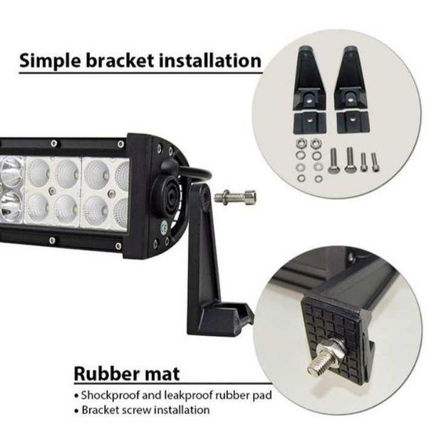 Мощен Лед Бар Извит 12V/24V- 55см. 120W