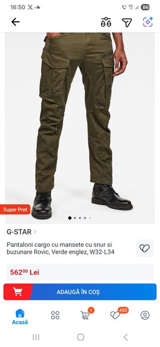 G-star cargo 32/34 noi cu eticheta