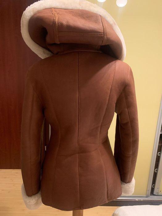 Cojoc shearling BILGIN’S cu gluga mare - piele miel, marimea M