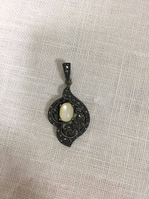 Винтажный кулон серебряный с лунным камнем