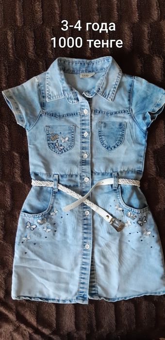 Вещи для девочки 3-7 лет из джинсы