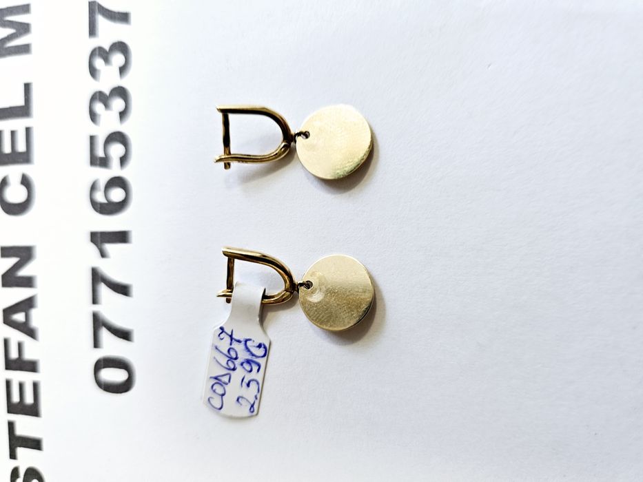 Vand cercei din aur 14 k 2.59 g cod 667