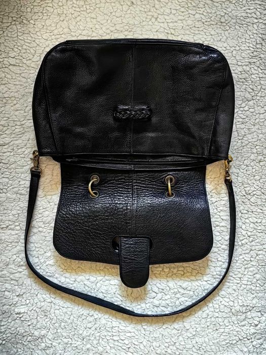 Geanta neagra dama mana umar piele Mulberry vintage