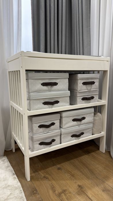 IKEA GULLIVER маса за повиване, бяла, 82x54x93 см, максимален капацитет 11 кг