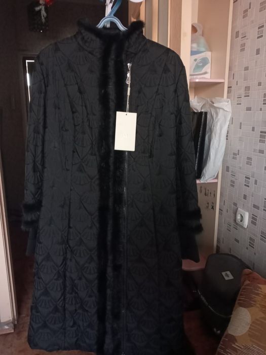 Пальто стеганка на веблюжьем меху