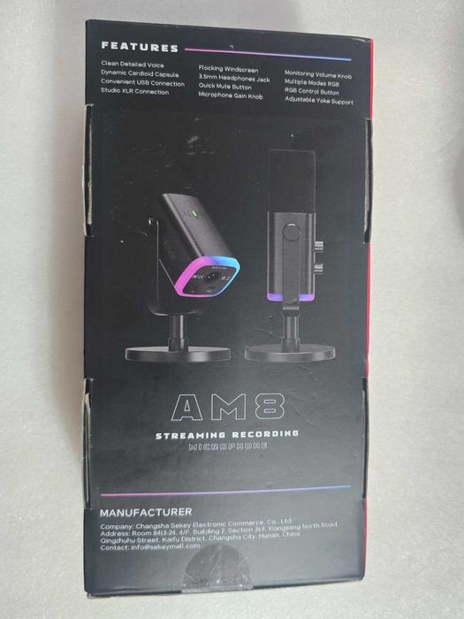 Microfon streaming Fifine AM8 Black USB-C XLR Jack 3.5mm