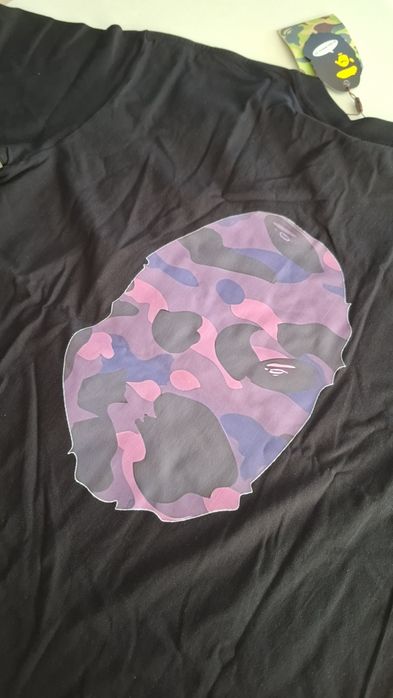 Tricou Bape Negru Print Mov, Marimea L