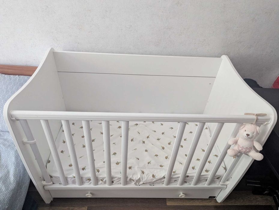 Lorelli Dream new КОШАРА (ЛЕГЛО-ЛЮЛКА) 60X120см бяло+подарък матрак