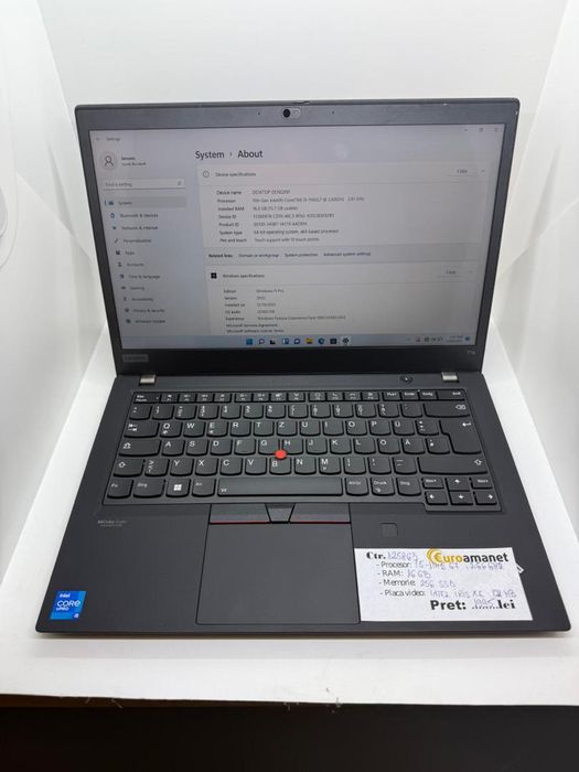 Laptop ultraportabil Lenovo ThinkPad T14 Gen 2 -A-