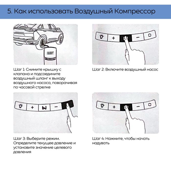 Пуско-зарядное устройство для автомобилей 4 в 1