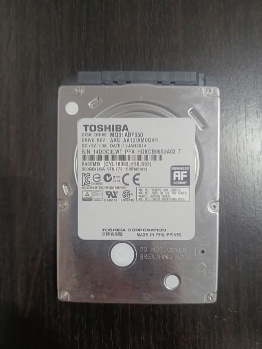 Lot 4 HDD-uri Laptop 2.5" SATA (Toshiba, WD, Hitachi) - 500GB / 320GB / 160GB / 80GB