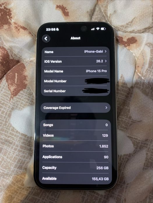 iPhone 15 Pro white 256gb în stare excelentă