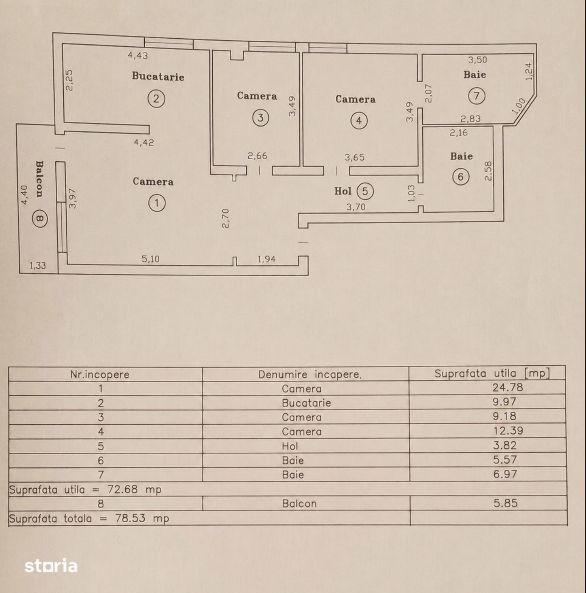 Apartament 3 Camere Zona  Aradului