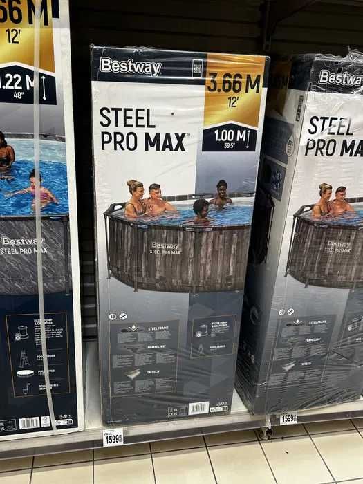 Piscină Bestway Steel Pro MAX 366x100 cm NOUĂ Sigilată + Pompă și Scară