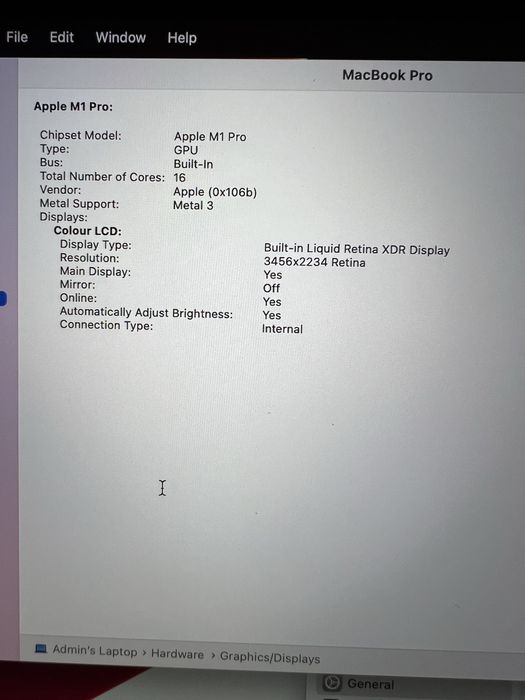 MacBook Pro 16  / A2485 /  2021