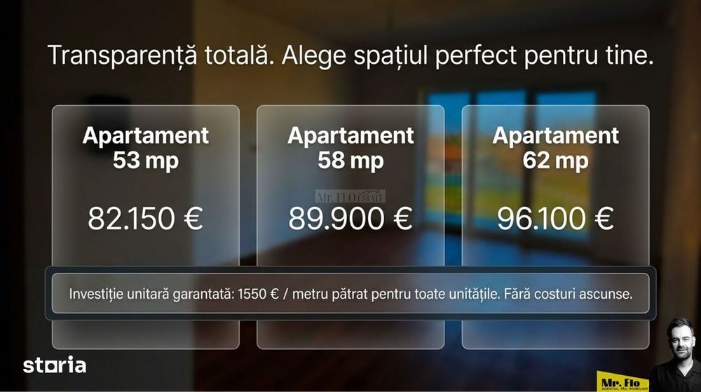 Apartament 2 camere - Construcție Nouă în Moșnița Nouă - de la 82.150E