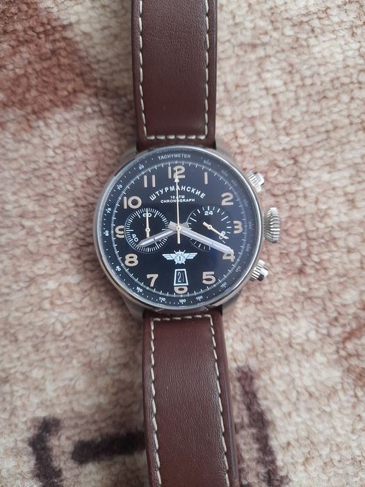 Poljot Штурманские.Рядък мъжки кварцов хронограф