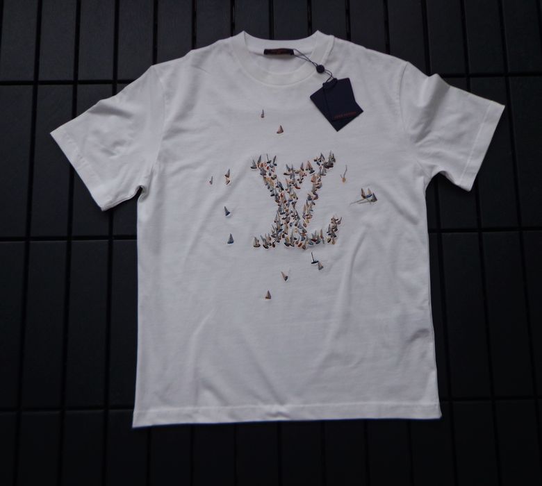 Мъжка тениска Louis Vuitton Embroidered white T shirt