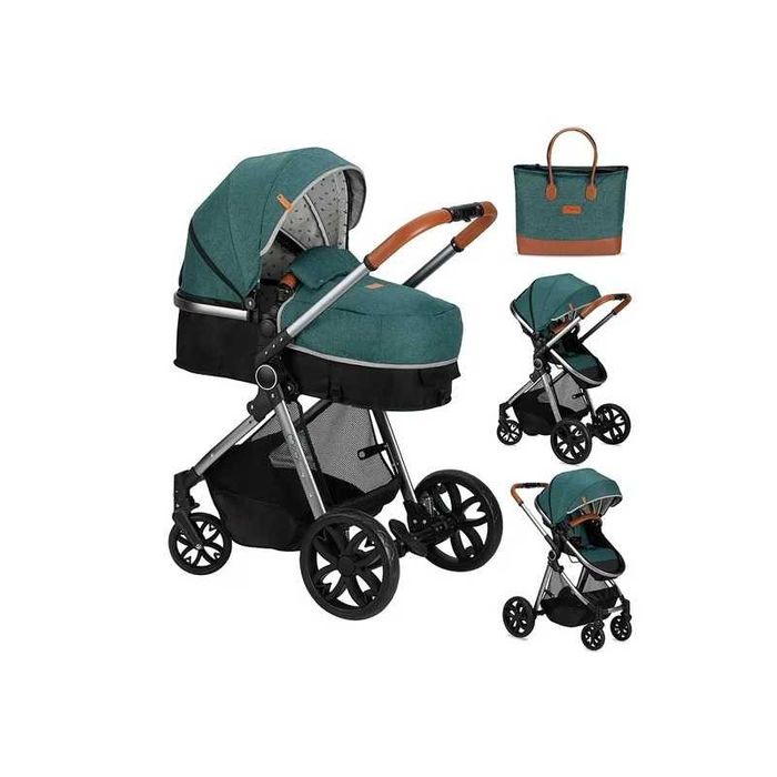 Cărucior 2 în 1 MoMi LIMURU, landou + sport, reversibil, 0-15 kg