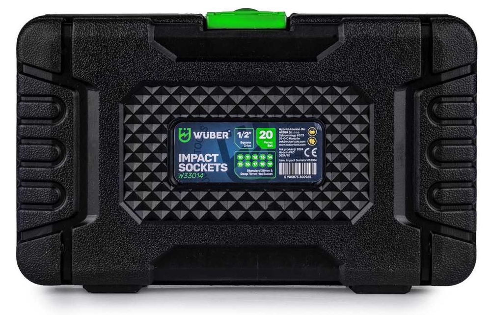 Set chei tubulare impact 1/2” Wuber, 20 piese