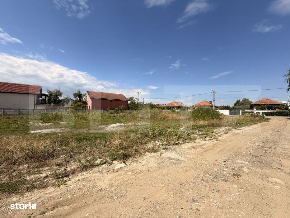 Teren intravilan 1.000 mp, front 13 m, toate utilitatile, Popoveni