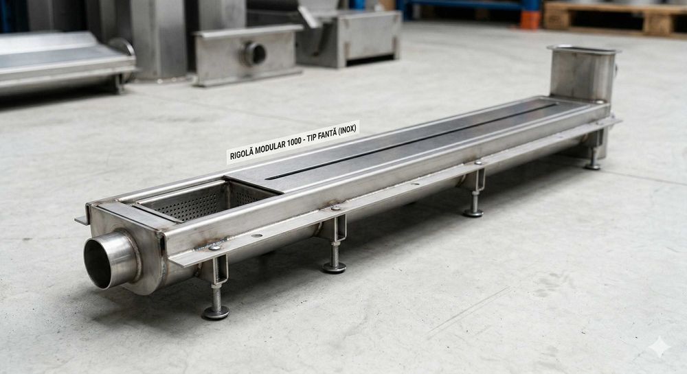 Rigolă Pardoseală din Inox Modulară 1000 - Sistem Tip Fantă