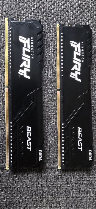 Memorie Ram Kingston Fury Beast Kit 16Gb ( 2 x 8Gb )Ddr4 2666 MHz CL16