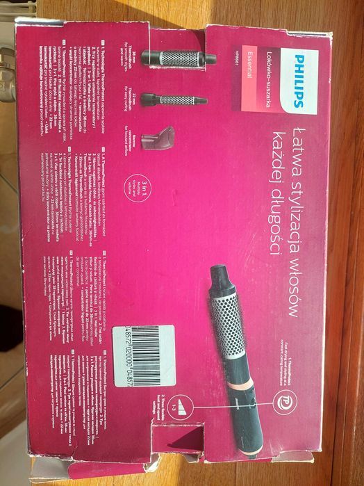 Vand perie electrica cu aer cald Philips Essential HP8661, uscator par